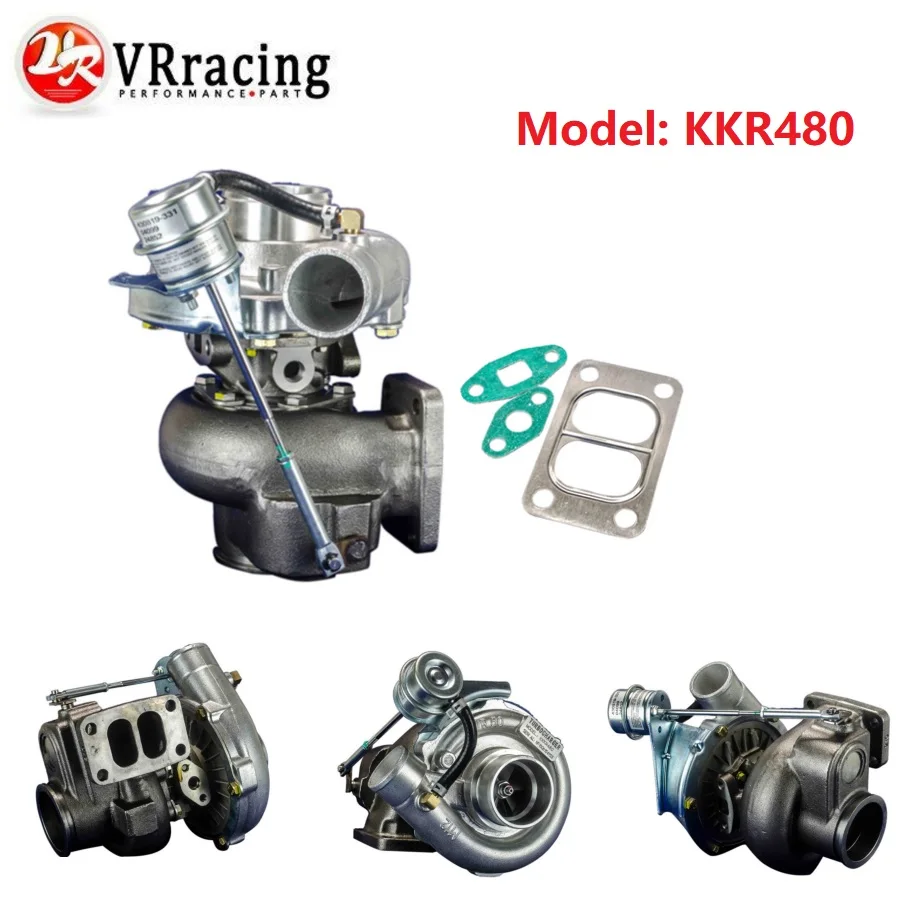 

VR RACING - TURBO KKR480 Turbocharger RB20/RB25/13B,A/R:.50 cold,70 hot.t3 flange t3/t4 bearing housing MAX HP: 450HP VR-TURBO43