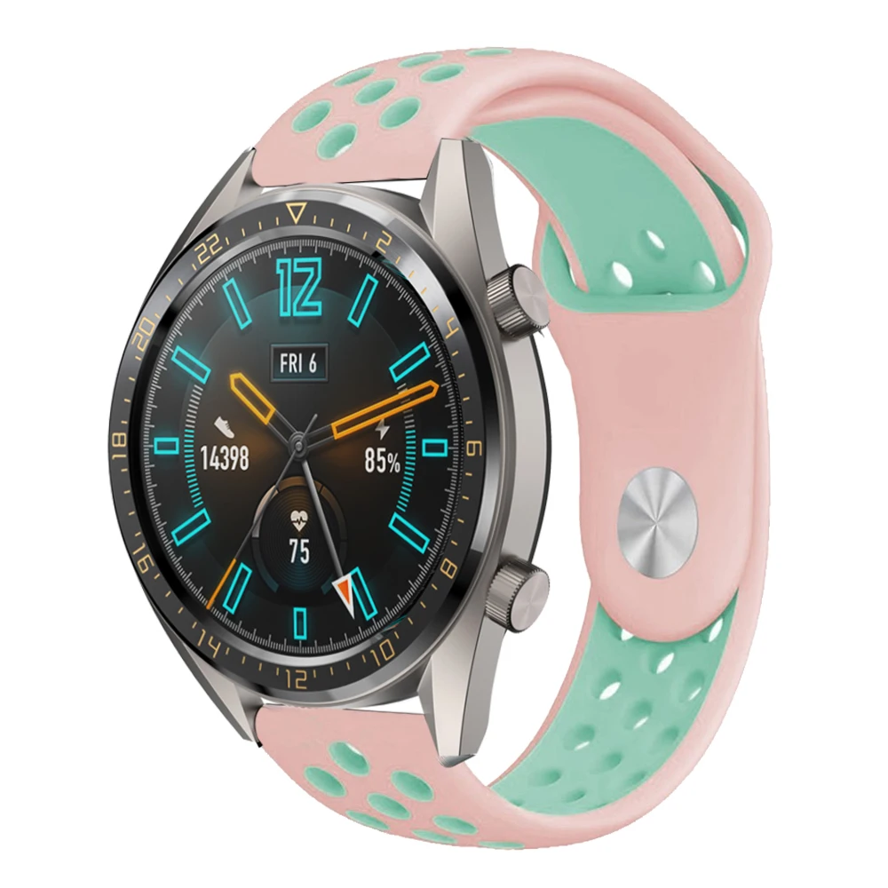 Силиконовый ремешок 22 мм для Huawei Watch GT Смарт часы Samsung Galaxy 46 Силиконовые Ремешки
