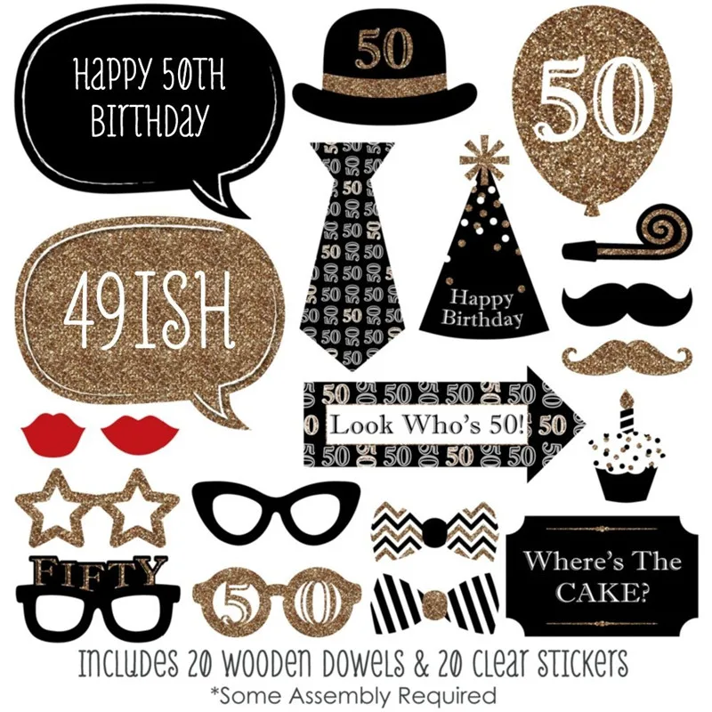 adult 50th birthday gift party decor photo booth props kit paper wedding event party supplies bachelorette - 50th Birthday Party Decorations adult 50th birthday gift party decor photo booth props kit paper wedding event party supplies bachelorette - 50th Birthday Party Decorations