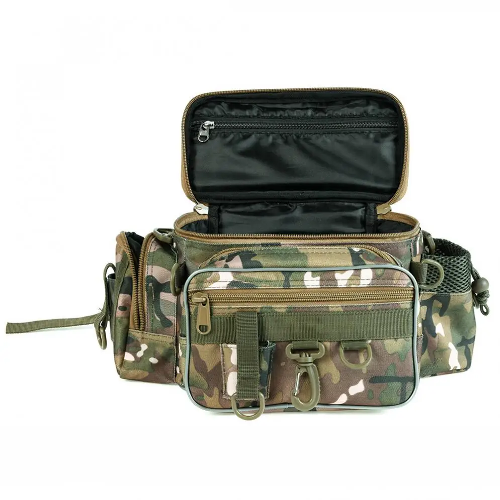 Camuflagem ao ar Bolsa de Pesca Bolsa de Armazenamento Durável Livre Cintura Ombro Mensageiro Carretel Pesca Isca Fotografia Câmera 34x17x16 cm 5 Durável 34x17x16 cm camuflagem ao ar livre