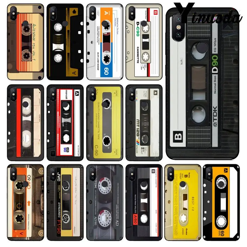 

Yinuoda Retro Camera Cassette Tapes Black Cell Phone Case for Xiaomi Mi 6 8 8 SE Note 3 Mi Note 3 Mix 2 2s Resmi 5 Coque Shell