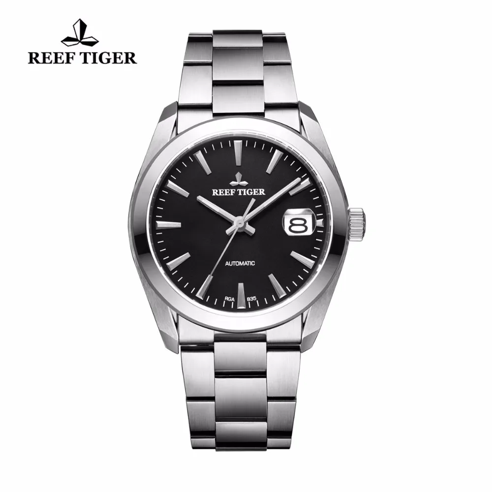 

Reef Tiger Dress Mens Watches Automatic 316L Solid Stainless Steel Watch with Big Date RGA835