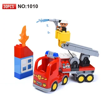 

30pcs Big Size Diy City Fire Building Blocks Educational Duploed Toys Bricks Figure For Children Gifts