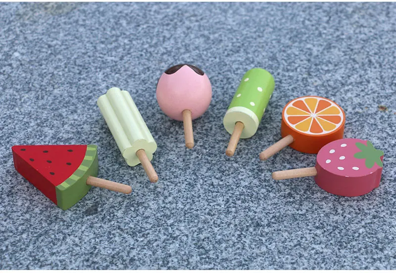 Новые детские игрушки Моделирование магнитного мороженого деревянные игрушки ролевые игры Кухня Еда для детей игрушки для младенцев еда День рождения Рождественский подарок