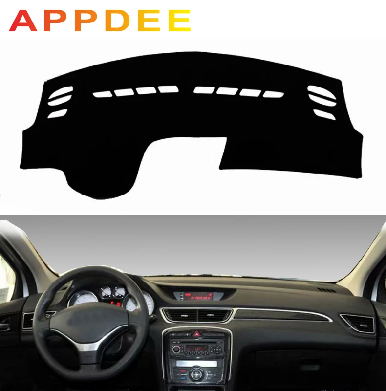 APPDEE для peugeot 308 T7 2008-2013, чехлы для автомобиля, коврик для приборной панели, защита от солнца, накладка на приборную панель, ковер, 2009, 2010, 2011, 2012