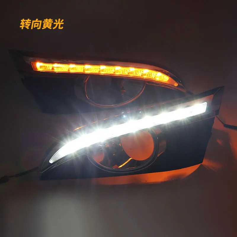

2PCS LED Daytime Running Light For Chevrolet Captiva 2011 2012 2013 Yellow Turn Signal Function 12V Car DRL Fog Lamp Decoration