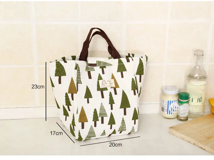 ETya портативная изолированная сумка для обеда, Женская холщовая Термосумка для еды, пикника, сумки для обеда для детей, мужская сумка-холодильник для обеда, сумка-тоут