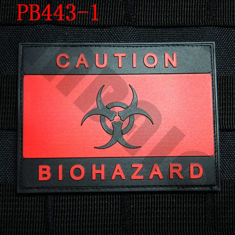 3D ПВХ патч предостережение BIOHAZARD