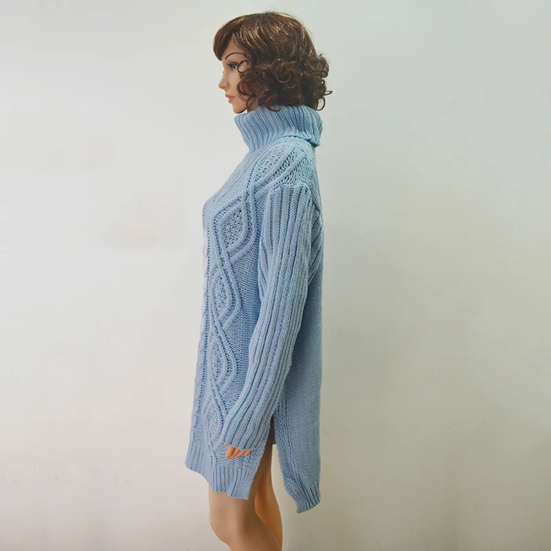 Helisopus Autumn Winter Women's Sweater Dress Warm Long Sweater Women Plus Size Female Pullover Knitted Sweater pull femme hiver Helisopus Autumn Winter Women's Sweater Dress Warm Long Sweater Women Plus Size Female Pullover Knitted Sweater pull femme hiver