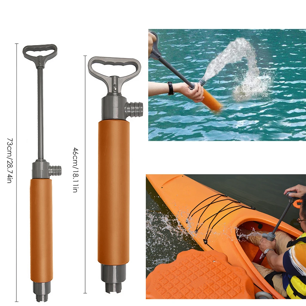 Manual Hand Bilge Pump Hand Water Pump Kayak Boat Floating Emergency Rescue Displacement Over 0.4L