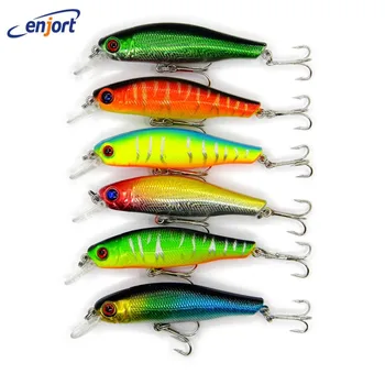 

6 pcs/lot pesca 8.5CM/8.5G fishing lures fishing bait minnow bass lure fishing tackle isca artificial wobbler