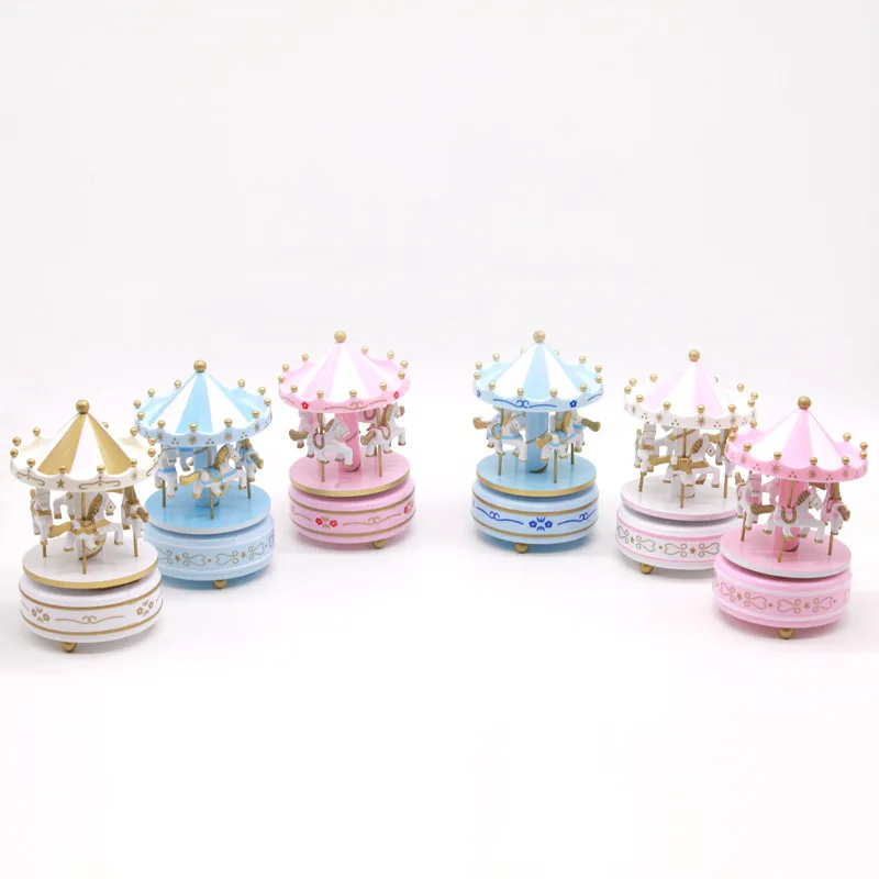 Merry-go-round cajas de música geométricas música bebé habitación decoración regalos Unisex madera Navidad caballo carrusel caja decoración del hogar 1 pc Merry-go-round cajas de música geométricas música bebé habitación decoración regalos Unisex madera Navidad caballo carrusel caja decoración del hogar 1 pc