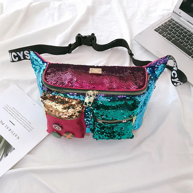 bling sequin fanny pack