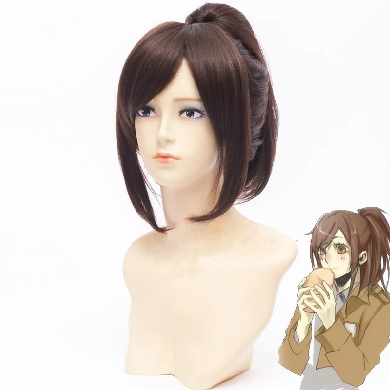 Coshome Attack On Titan Wigs Mikasa Levi Sasha Eren Cosplay Costume Wig Black Yellow And Brown Anime Short Hair (9)