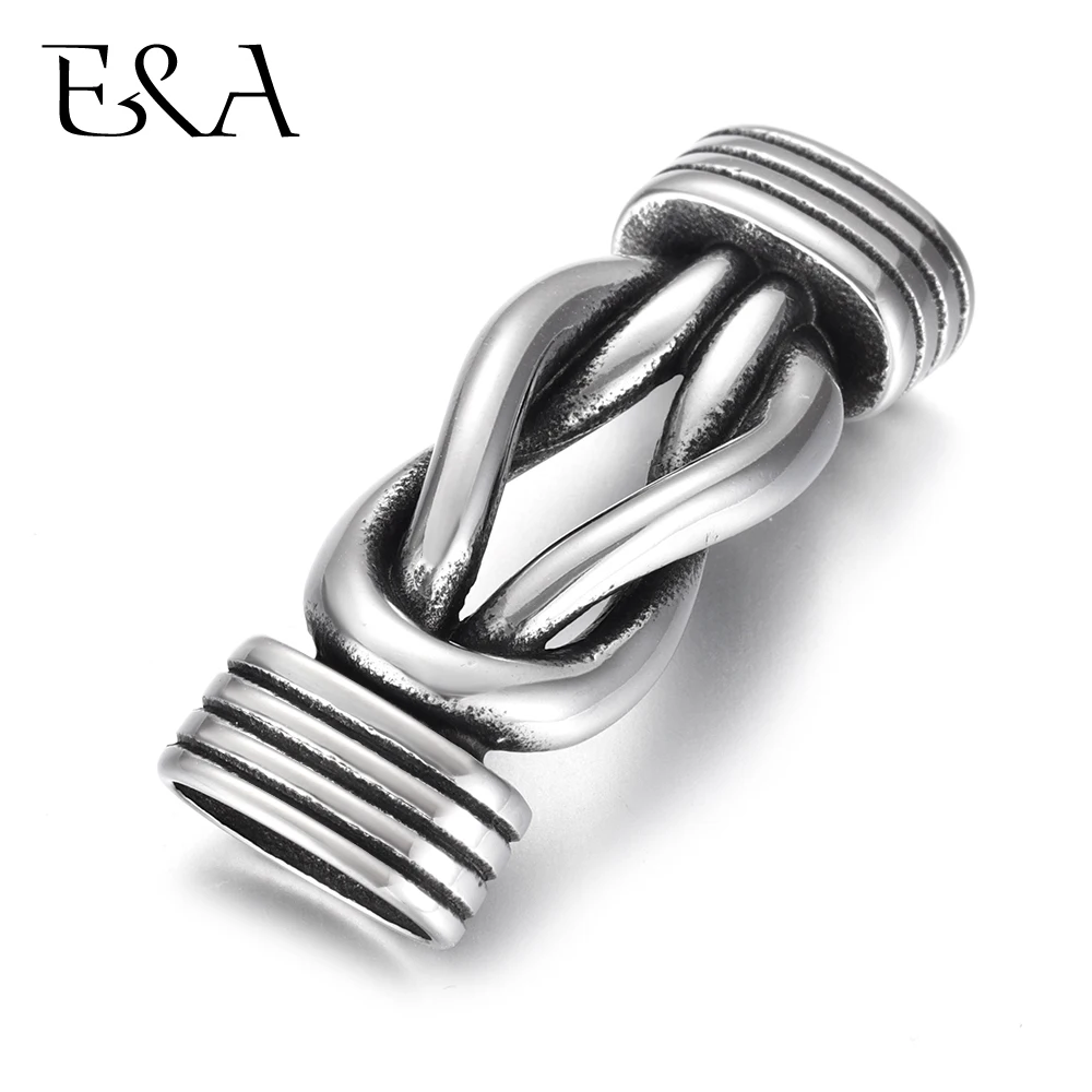 

Stainless Steel Connectors Infinity Knot Connect 12*6mm Flat Leather for DIY Bracelet Findings Jewelry Making Parts Supplies