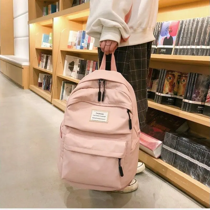 Водонепроницаемый рюкзак, женская сумка, школьный рюкзак Оксфорд для девочек-подростков, школьные сумки для подростков, большая вместительность, женская сумка, розовый цвет