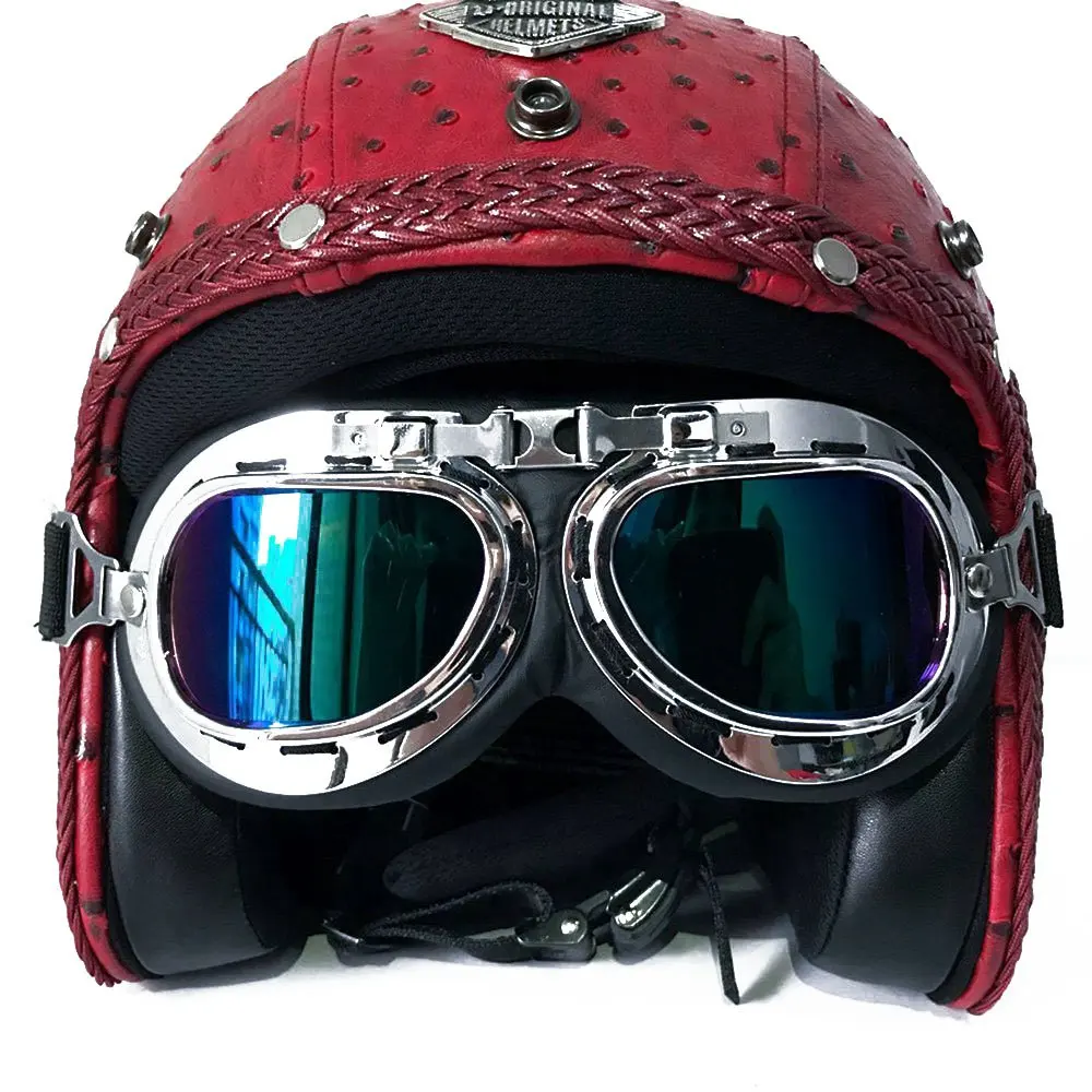 Ретро мотоциклетный шлем для полного лица мото Кроссовый шлем с открытым лицом винтажный мотоцикл KTM скутер гоночный Чоппер пилот