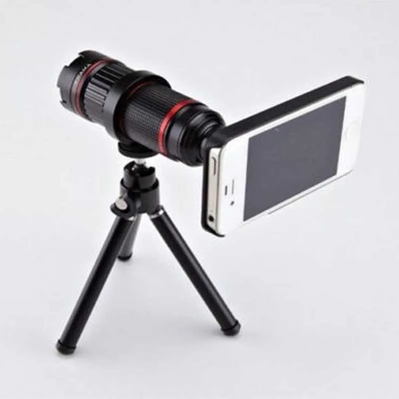

4-12x Adjustable Optical Zoom Telescope SLR Camere Telephoto Phone Lens with Case For Apple iPhone X 8 8 Plus 7 7 Plus 6 6S Plus