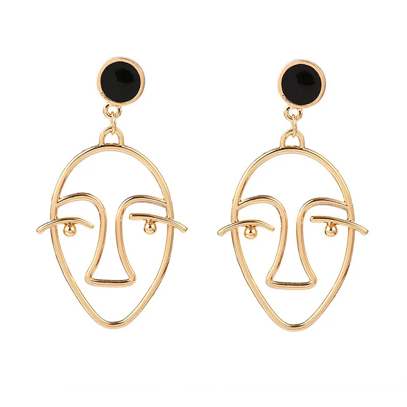 Buy New Creative Artistic Metal Hollow Human Face