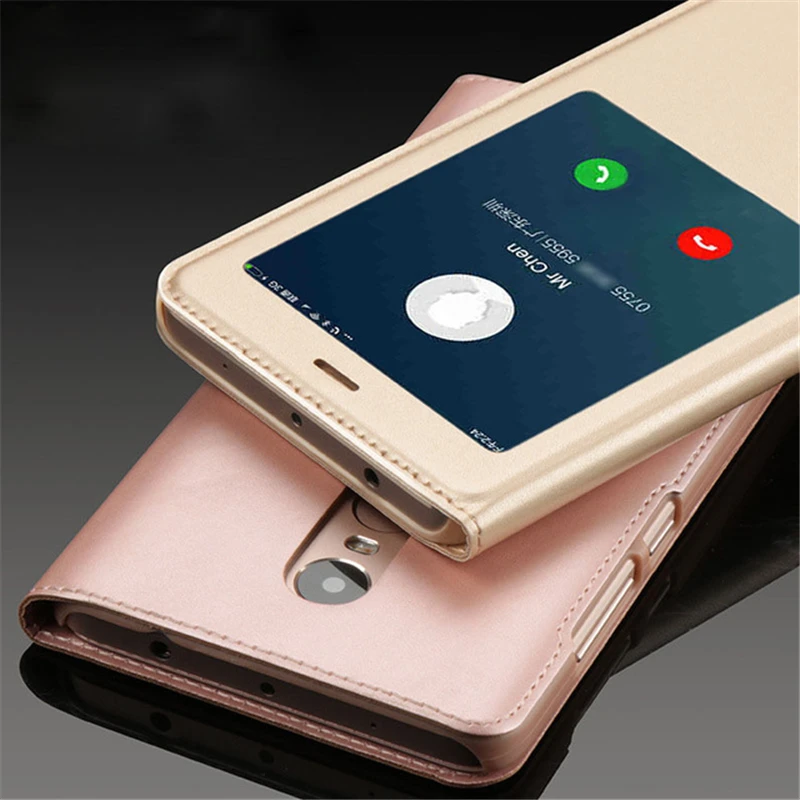 

For Xiaomi Redmi 6 Pro 6A 5A 5 Plus Case Open Window Flip PU Leather Case for Xiaomi Redmi Note 5 4X Mi6 Mi8 SE A1 A2 Lite Cases