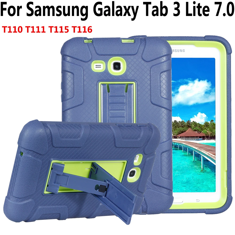 Чехол для планшета Samsung Galaxy Tab 3 Lite 7 0 T110 T111 T115 T116 силиконовый ударопрочный чехол