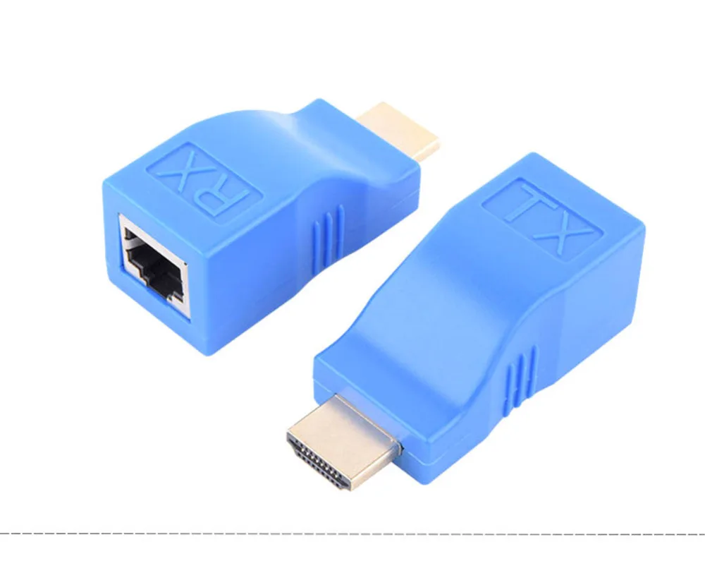 HDMI удлинитель передатчика TX/RX V1.4 HD 30M 4K 1080P по Cat5e CAT6 RJ45 Ethernet кабель для ТВ DVD