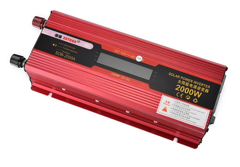 Xuyuan 12V to 110V 2000W Car On Board Inverter LCD Display Converter