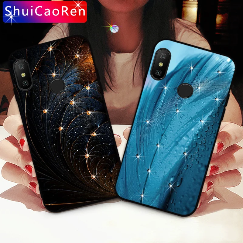 Роскошные Силиконовые чехлы для Xiaomi Redmi Note 5 Pro / S2 Блестящий Алмазный чехол задняя