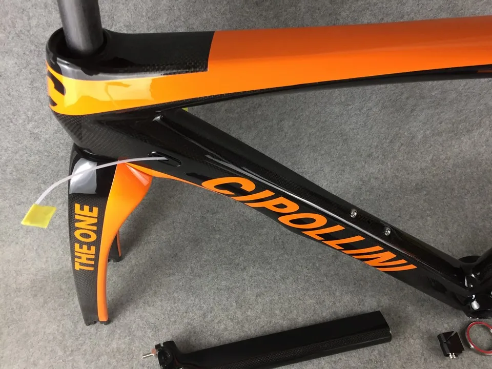 Оранжевый Cipollini RB1K THE ONE блестящая карбоновая рама для дорожного велосипеда 3 K/1 K
