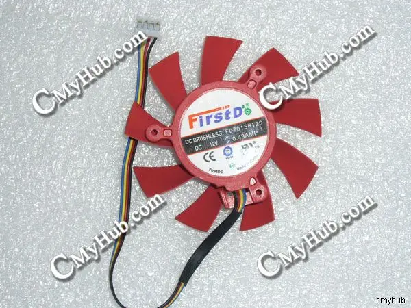 Новинка подлинный для Firstd FD7015H12S 9500GT DC12V 0.43A 4-контактный 4-проводной вентилятор