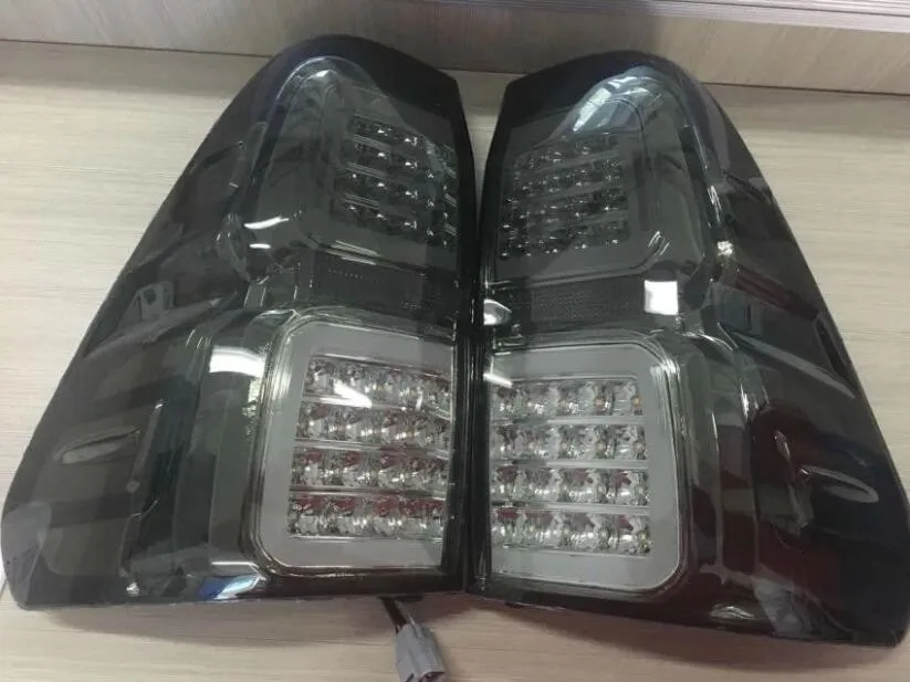 

New style HILUX Revo pick up 2015-2016 LED Smoke shell Black Case taillights rear lights