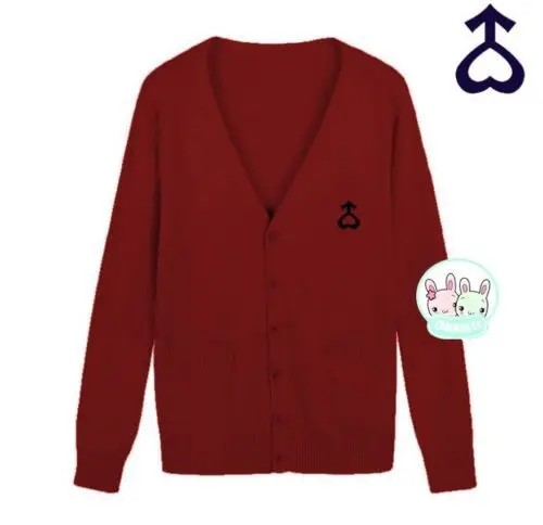 Милая женская японская Униформа-матроска, символ Луны, свитер на пуговицах, кардиган с длинными рукавами, зимний толстый