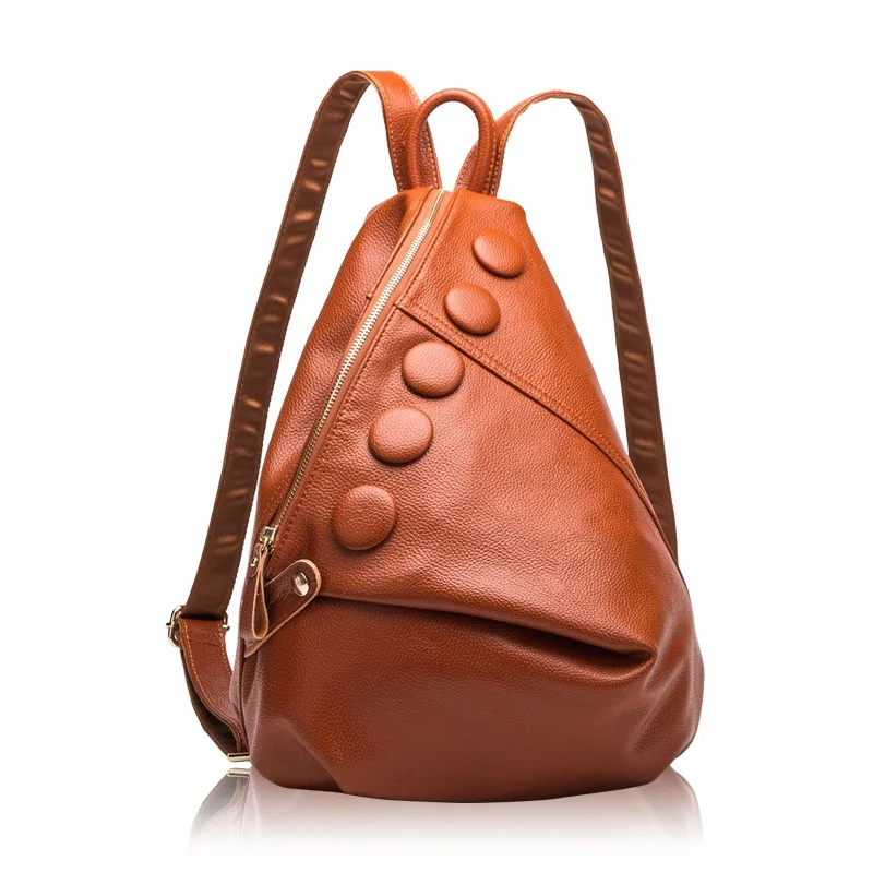 

fashion women backpack Female shoulder bag new first layer leather lychee pattern back packs College style backpacks