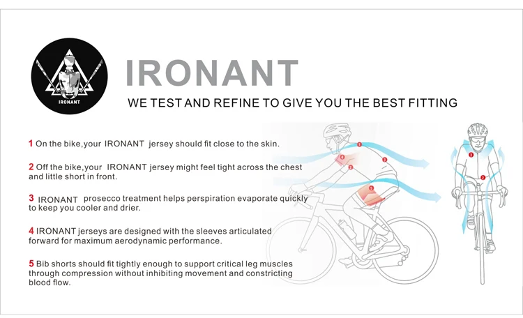 IRONANT Мужская велосипедная Джерси Pro с коротким рукавом Одежда для велоспорта легкая дышащая быстросохнущая