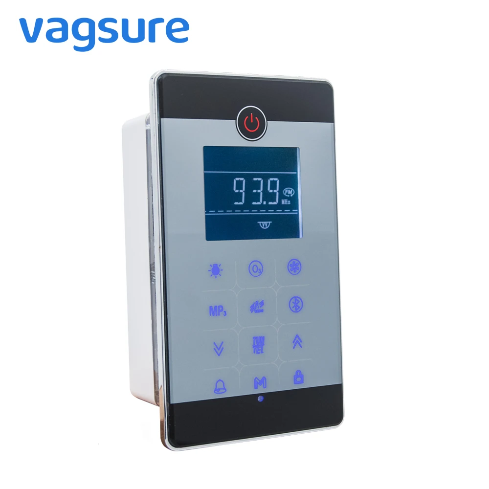 1 مجموعة اللمس شاشة عرض LCD + محول FM راديو التحكم لوحة المتكلم مرفوعة الهاتف تحكم مقصورة للدش اكسسوارات