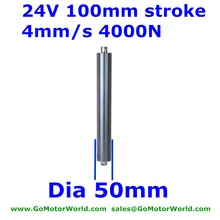 24V 4mm s speed 100mm 4 inch stroke 4000N 400KG 880LBSload tubular linear motor in line