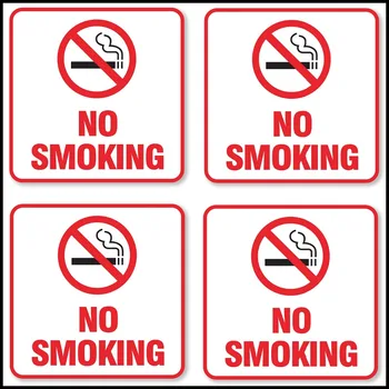 

4PC/lot 5.5X5.5" NO SMOKING Sign Self Adhesive Vinyl Long-Lasting Decal UV Protected & Waterproof Car Stickers #SGB-6