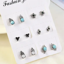 6 пар, минималистичные маленькие серьги, набор, простые геометрические серьги-гвоздики для женщин и девочек, крошечные серьги-гвоздики для ушей, Pendientes Kleine