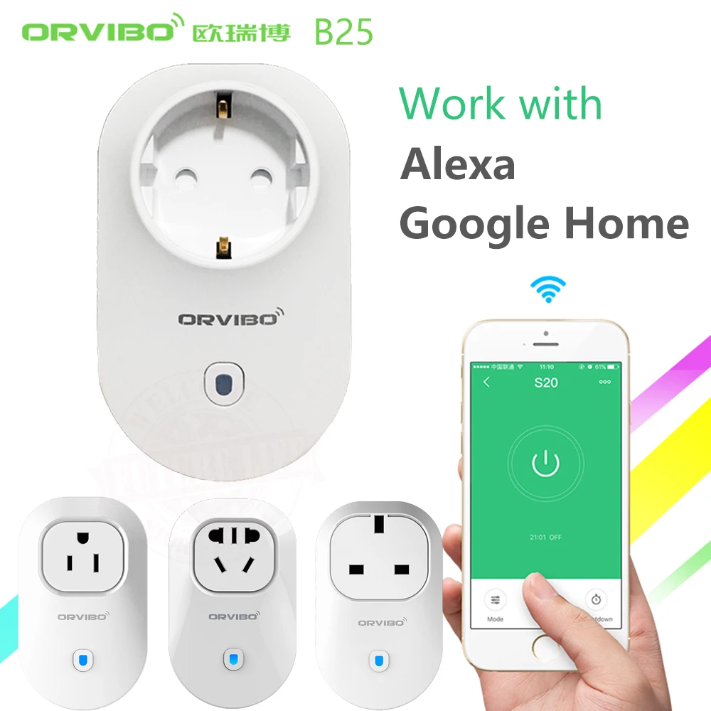 Alexa Google Home Orvibo Home Automation B25 EU U UK AU Smart Power Socket Plug 4G