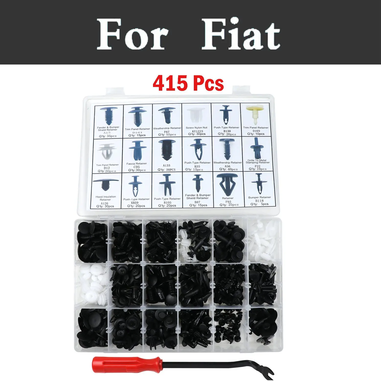 415pcs Car Rivet Weatherstrip Trim Panel Clips Kit Rivets For Suzuki