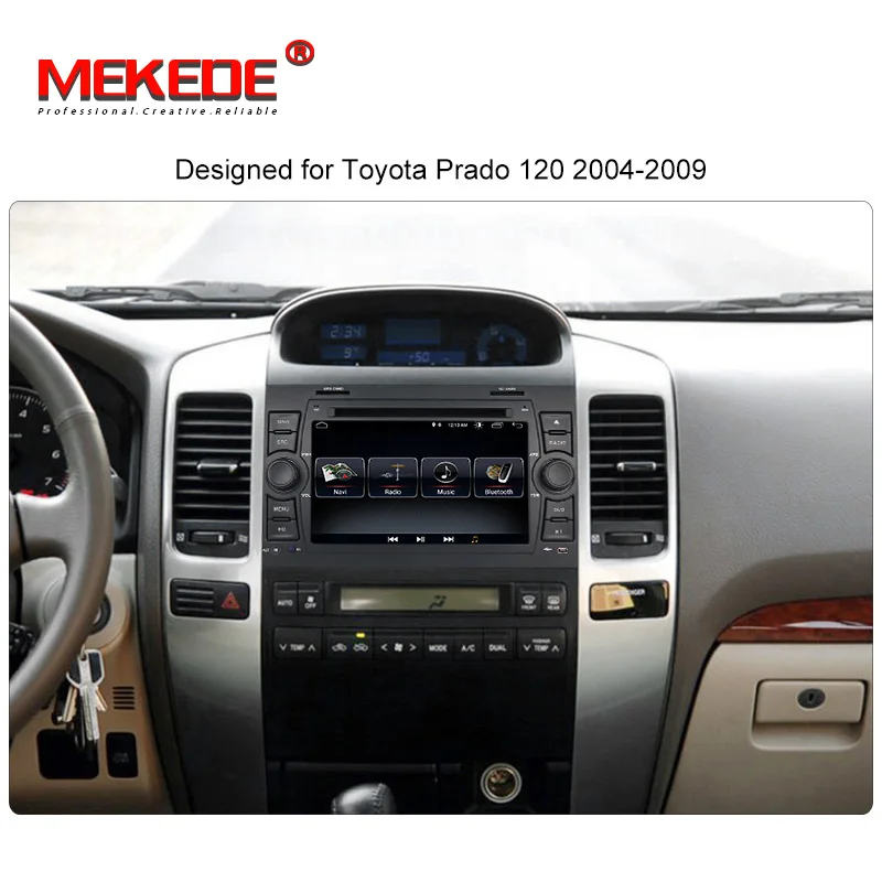Best MEKEDE 1024x600 HD Car Multimedia player 2 din Auto DVD android 8.1 7 Inch For Toyota/Prado 120 2004-2009 Radio GPS BT RDS 5