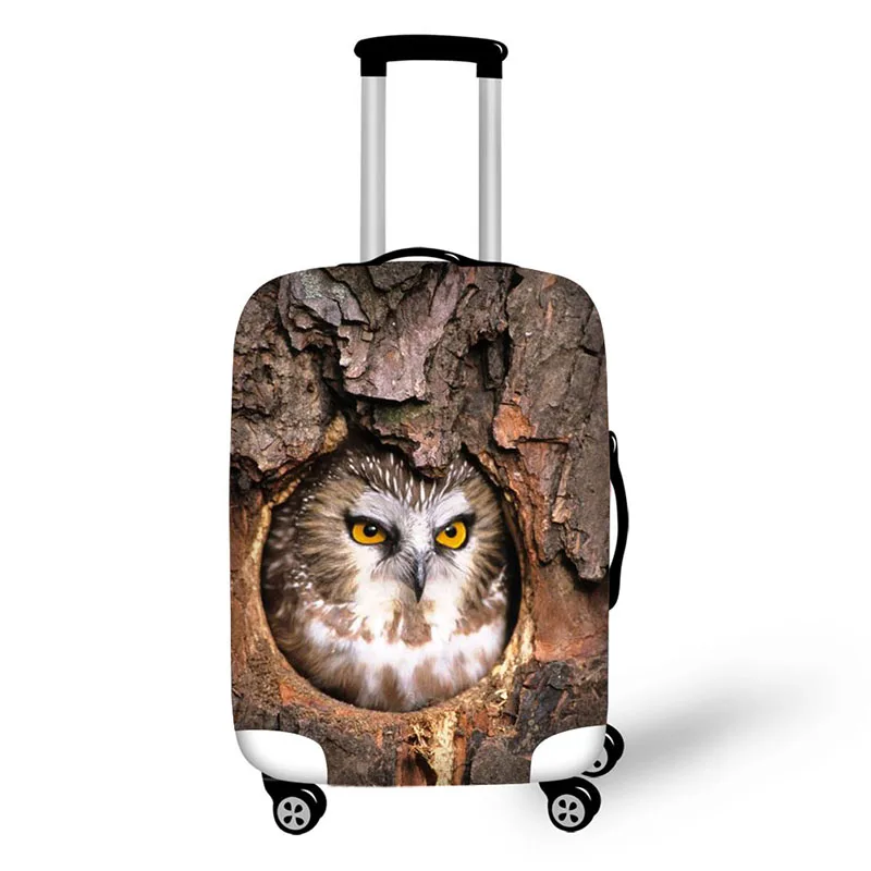 Brown Owl Print Travel Accessories Suitcase Protective Covers 18-32 Inch Elastic Luggage Dust Cover Case Stretchable Brown Owl Print Travel Accessories Suitcase Protective Covers 18-32 Inch Elastic Luggage Dust Cover Case Stretchable