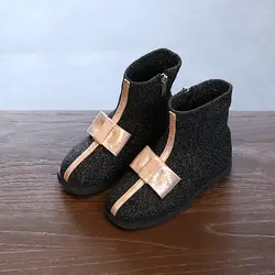 Детская обувь осень 2018 Новая мода для девочек в Корейском стиле Нескользящие школы Мартин Супер Идеальный Супер мягкая и удобная обувь