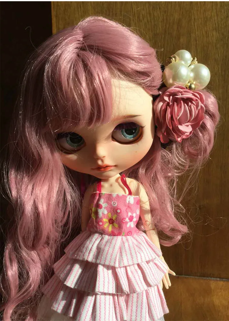 [NBL063] Новинка 11," Кукла Blyth# глубокий розовый длинные волосы BJD NeoBlythe кукла большая голова кукла подходит макияж кукла