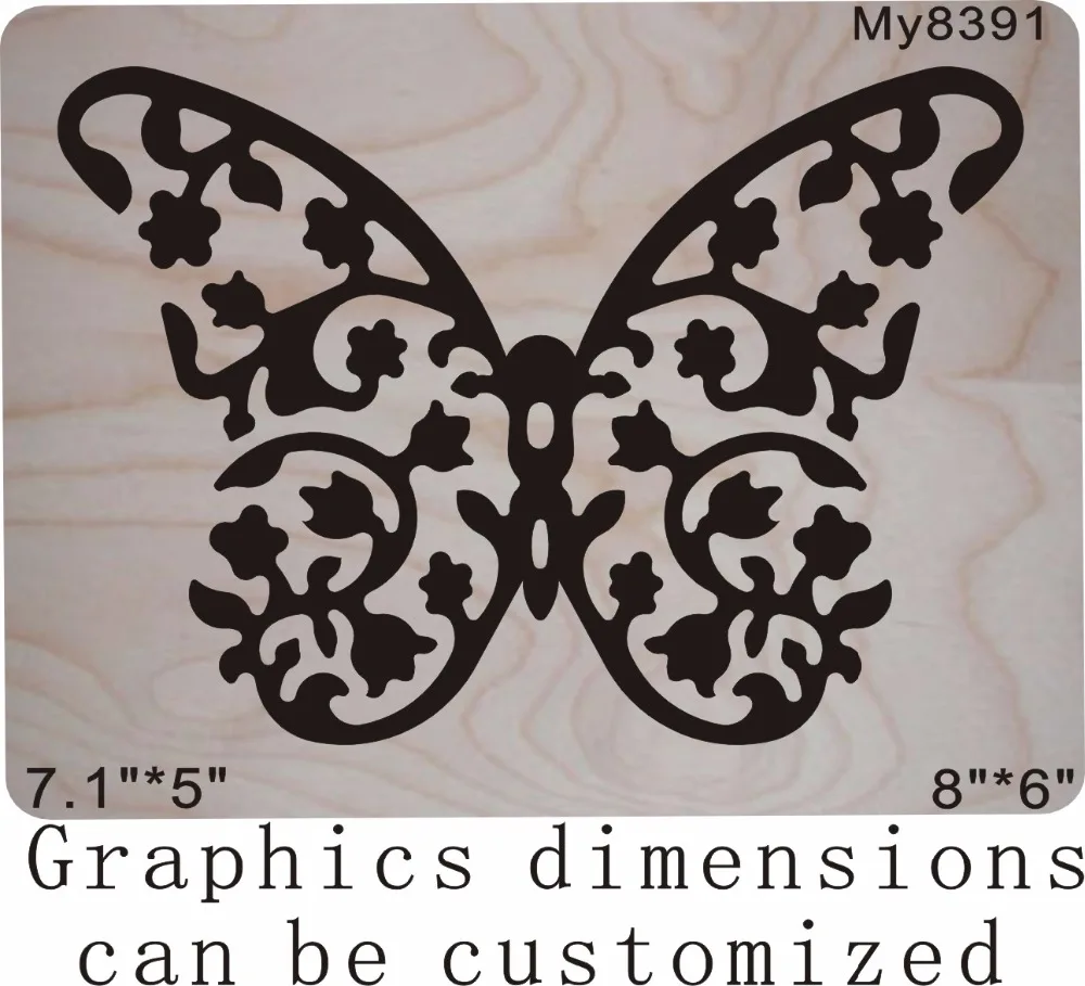 

Butterfly wood moulds die cut accessories wooden die Regola Acciaio Die Misura my