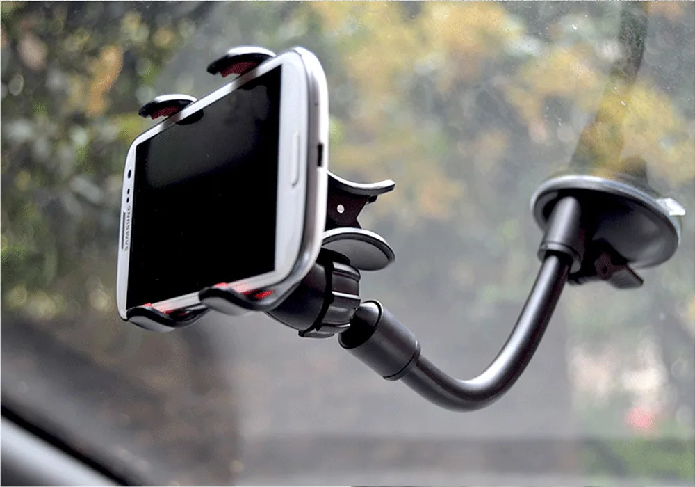Автомобильный держатель телефона, установленный на приборной панели окно лобовое стекло присоска телефон зажимы для iPhone 5 5S 6 6s 7 samsung 360 Вращающийся