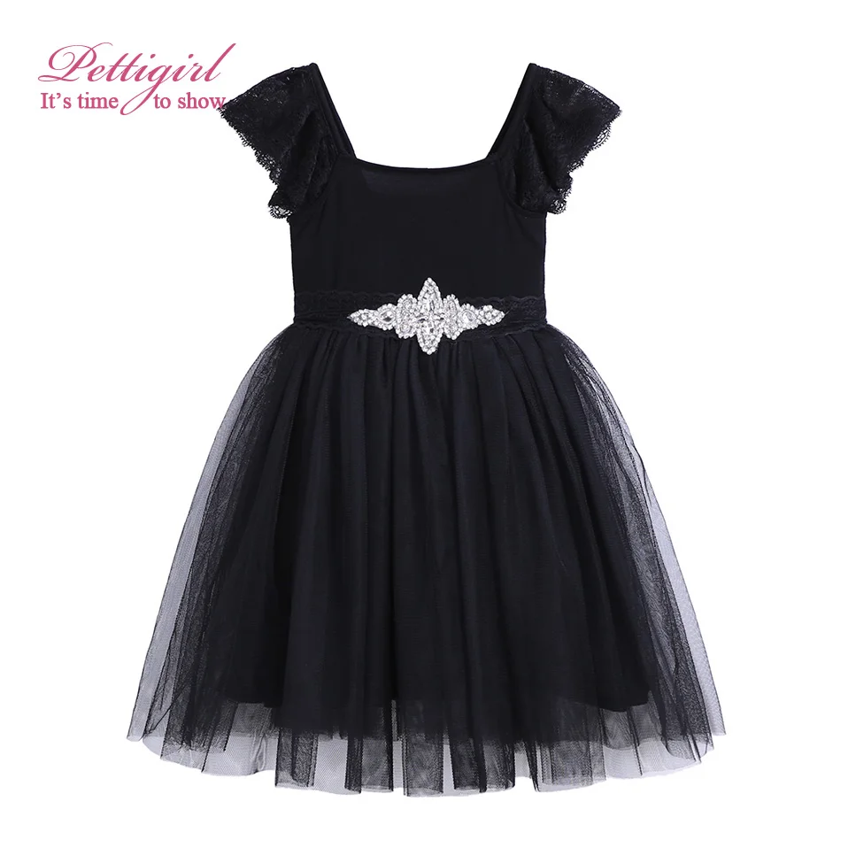 Cutestyles Latest Girls Black Dresses Child Simple Party