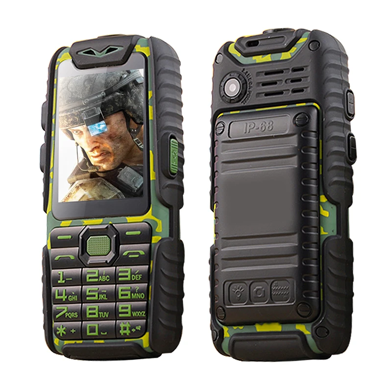 GuoPhone A6 Russian Keyboard 9800mAh Dual Sim Card Shockproof Dustproof FM flashlight power bank rugged mobile