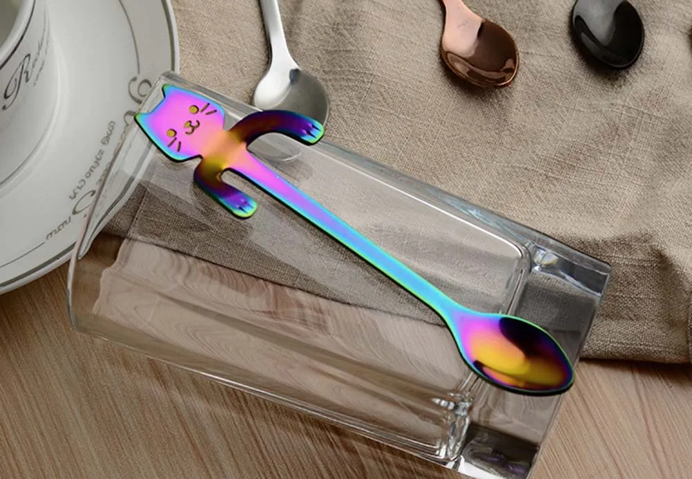 Cat Teaspoon Colorful