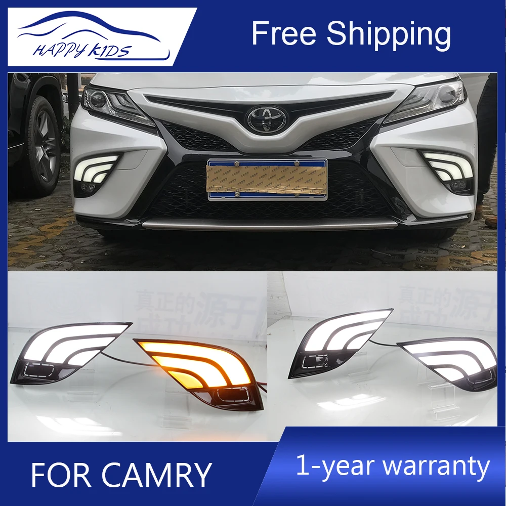 Автомобильный Стайлинг Drl для Toyota Camry V70 США Версия 2018 с поворотным сигналом